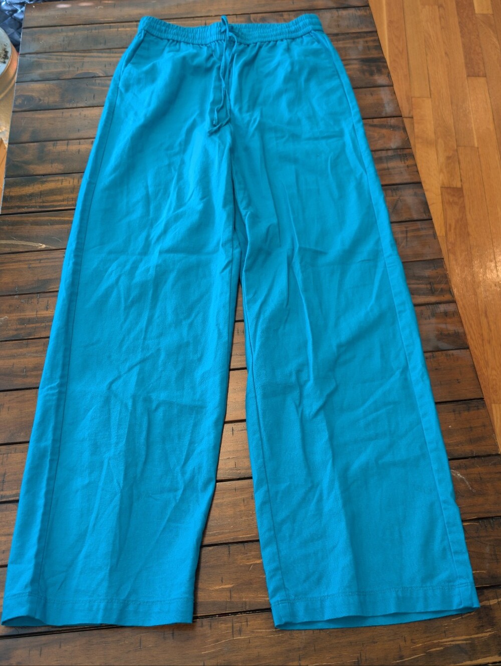 J. Crew Linen Blend Slim Wide Leg Pants Tall Length - Picture 3 of 8
